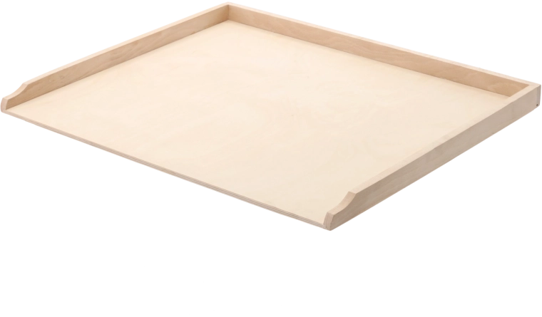 Wooden kitchen pastry board 61 × 51 cm with raised edges