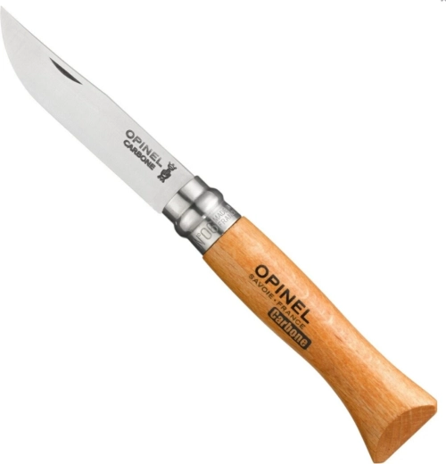 Opinel №06 карбонов джобен нож 7,2 см, букова дървесина