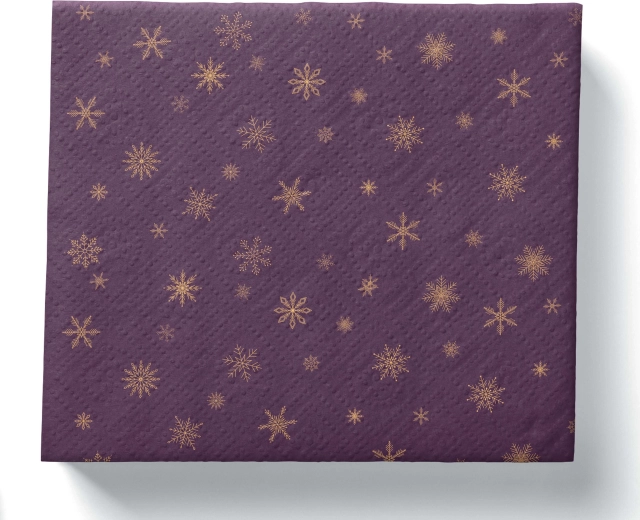 Christmas paper napkins dark purple 3-ply 33 × 33 cm