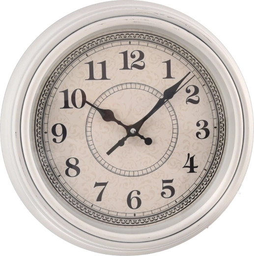 White Plastic Wall Clock, 31 cm
