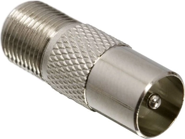 F socket to TV coaxial plug adapter