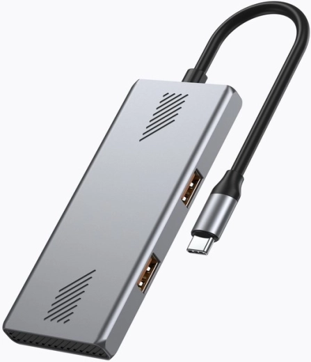 USB-C хъб с 4 порта USB 3.2 Gen 2 с 2× USB‑A и 2× USB‑C, 10 Gb/s