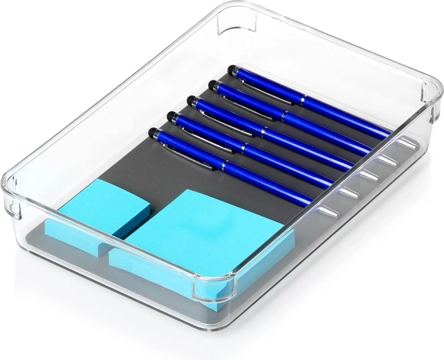 Пластмасов органайзер за съхранение GREY 24 × 16 × 4,5 cm