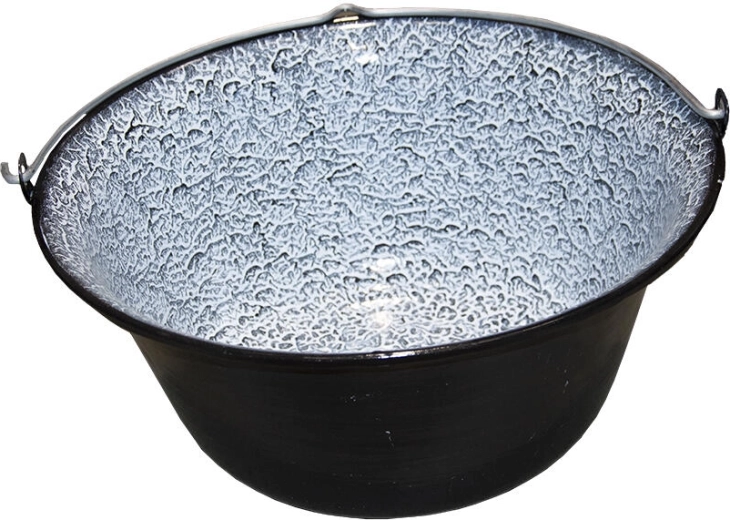 Enamelled Cauldron 14 L Black