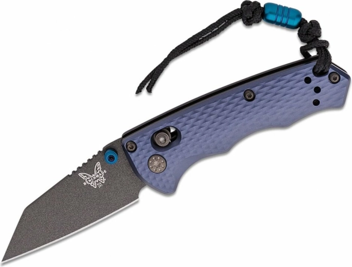 Benchmade Full Immunity pocket knife, Crater Blue, gray-blue aluminum