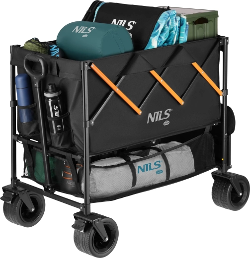 Camping wagon NILS Camp NC2607 XXL 160 L black-orange