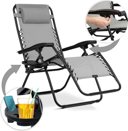 Practical side table with holders