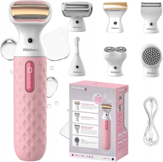 Women's cordless 4-in-1 shaver and trimmer for face and body WEBBER
