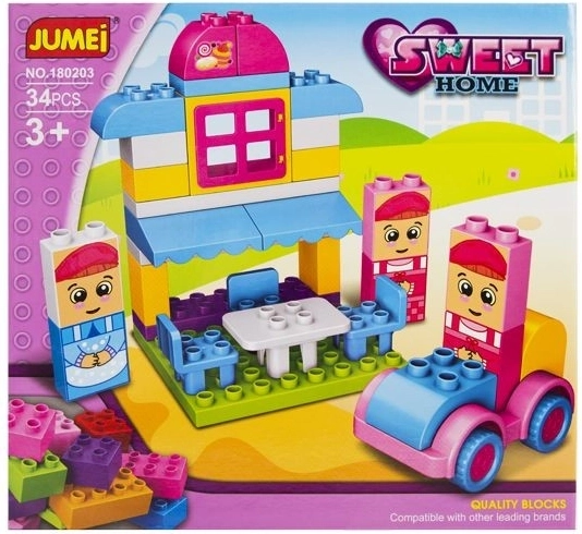 Конструктор Jumei Sweet home Сладкарница 34 части 28 × 26 см - 1 брой