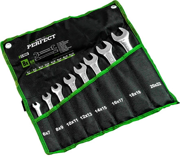 Stalco polished wrench set 6–17 mm (6 pieces)