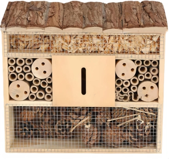 Wooden insect hotel 27 × 8 × 29.5 cm