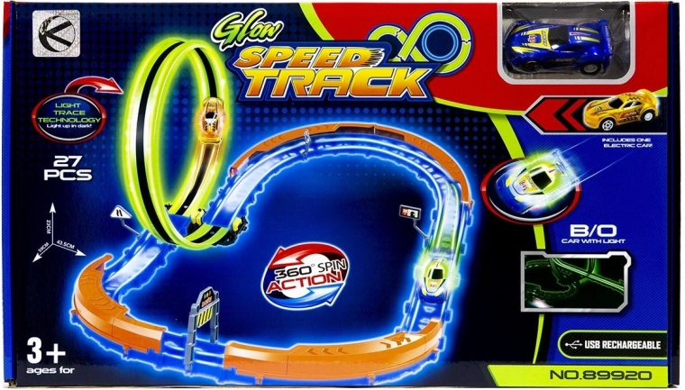 Glow-in-the-dark race track - 1 piece