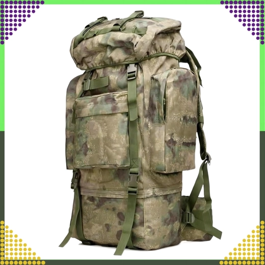 Tactical hiking backpack 65 L camouflage