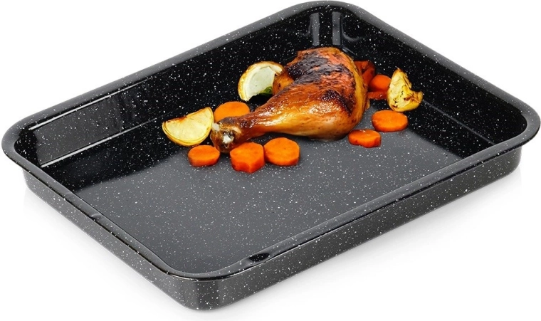 Enamelled Rectangular Roasting Pan 39.5 × 33.5 × 4.5 cm, 4 l