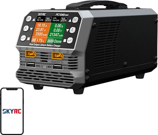 Двуканално зарядно за литиеви батерии SKYRC PC1080neo 1080 W