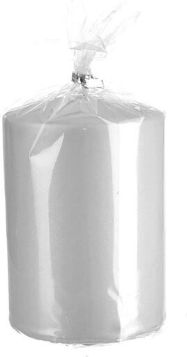 Matte gray pillar candle 7 × 10 cm