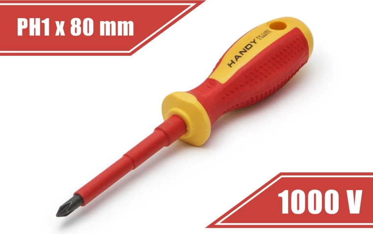 Изолиранa отвертка PH1, 80 mm