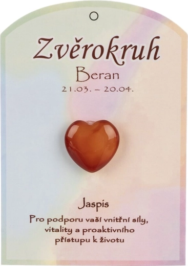 Jasper Heart for the Aries Zodiac Sign
