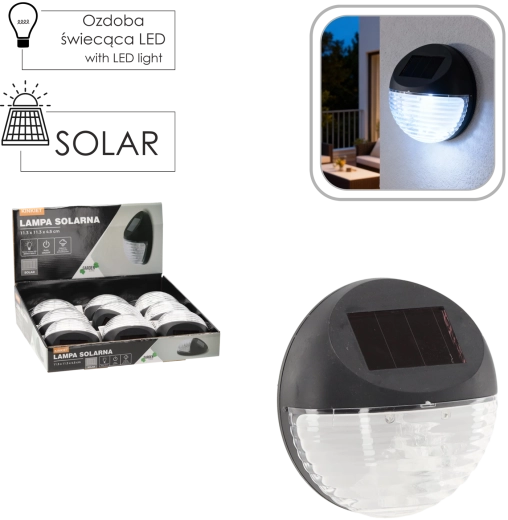 Solar wall light 11.3 × 11.3 × 4.5 cm