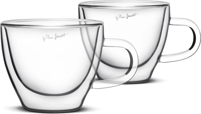 Lamart double-wall thermal cappuccino glasses set, 190 ml, 2 pieces
