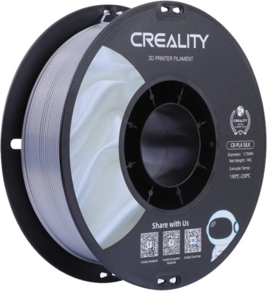 Филамент Creality CR-PLA Silk сребърен 1,75 mm (1 kg)