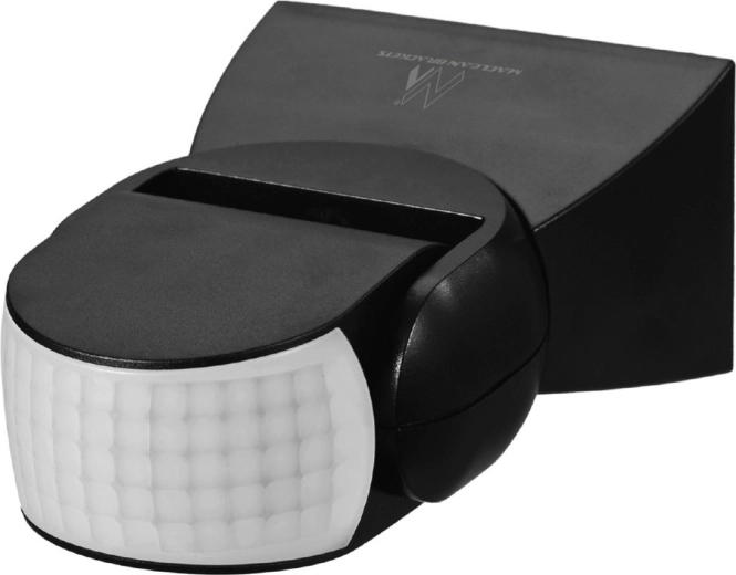 Infrared PIR Motion Sensor MACLEAN ENERGY MCE201B, 12 m, Black, IP65