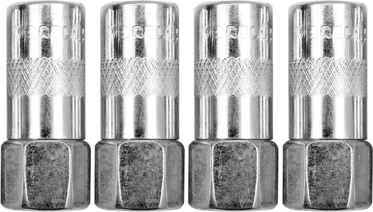 Grease gun couplers, 4-jaw, set of 4