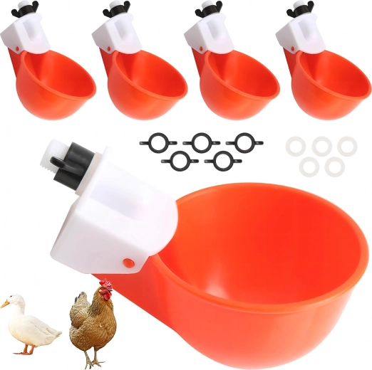 Set of 5 Automatic Drinkers for Chickens and Ducks