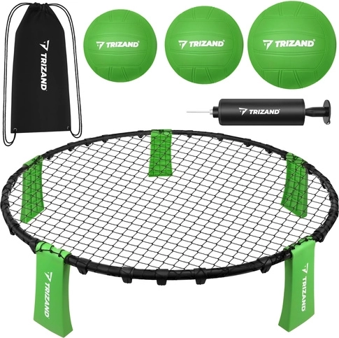 Trizand roundnet – мини волейболен комплект 90 см с 3 топки и помпа