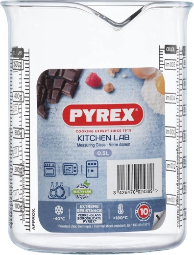 Pyrex glass measuring jug 0.5 l with spout