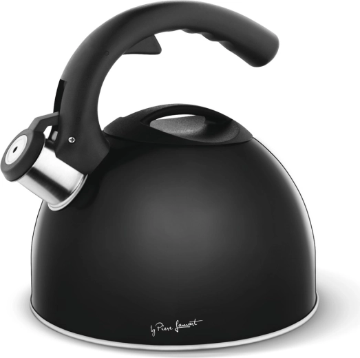 Cuivre Kettle 3 l, black with whistle, for all types of stoves