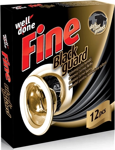 Well Done Fine Washing Machine Laundry Sheets for Restoring Black Color 12 pcs