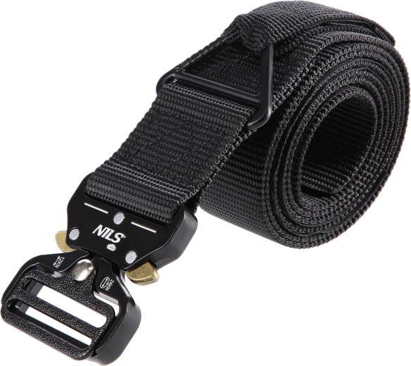 Tactical Belt with Quick-Release Buckle NILS Camp, Black 125 cm