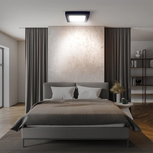 Surface-mounted installation and compact square design