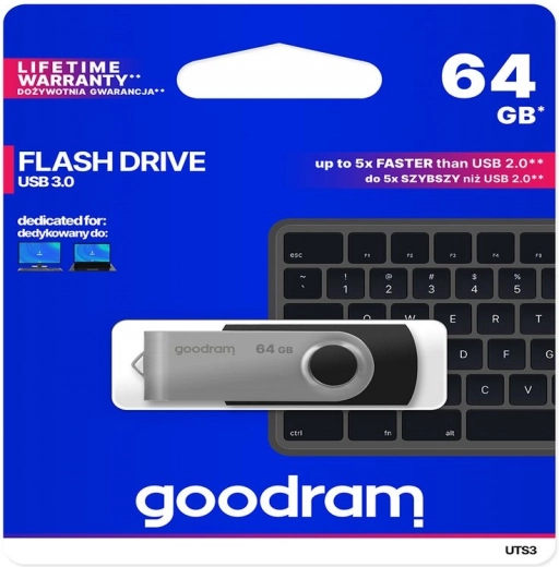 Флаш памет GOODRAM Twister 64GB USB 3.0 синя