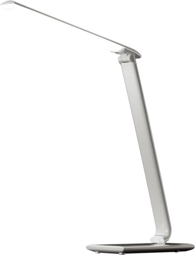 Solight dimmable LED desk lamp with adjustable light temperature and USB, glossy white