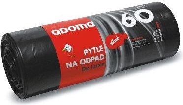 Strong trash bags 60 L, black 60 × 80 cm (10 pcs)