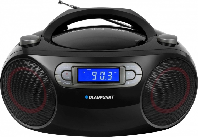Преносим бумбокс с FM, CD/MP3, USB, AUX, часовник и будилник