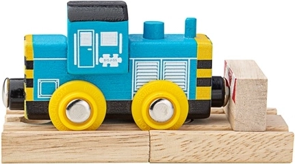 Bigjigs Rail дървен дизелов маневрен локомотив клас 7