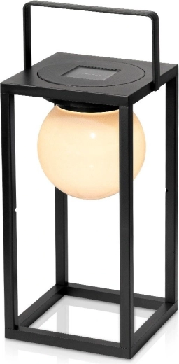 Black Solar LED Garden Lantern 15 × 15 × 30 cm