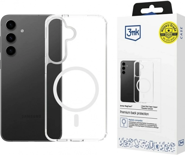 Transparent magnetic Armor MagCase for Samsung Galaxy S24/S25