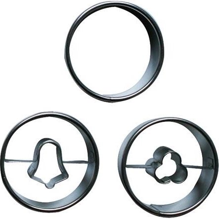 Stainless Steel Cookie Cutters Set – Smooth Circles, 3 Pieces