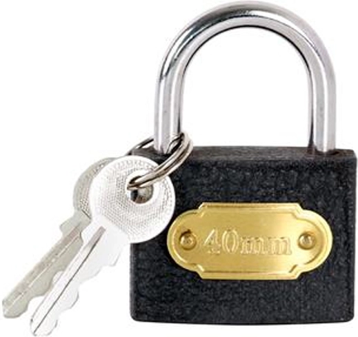 40 mm Steel Padlock with 2 Keys