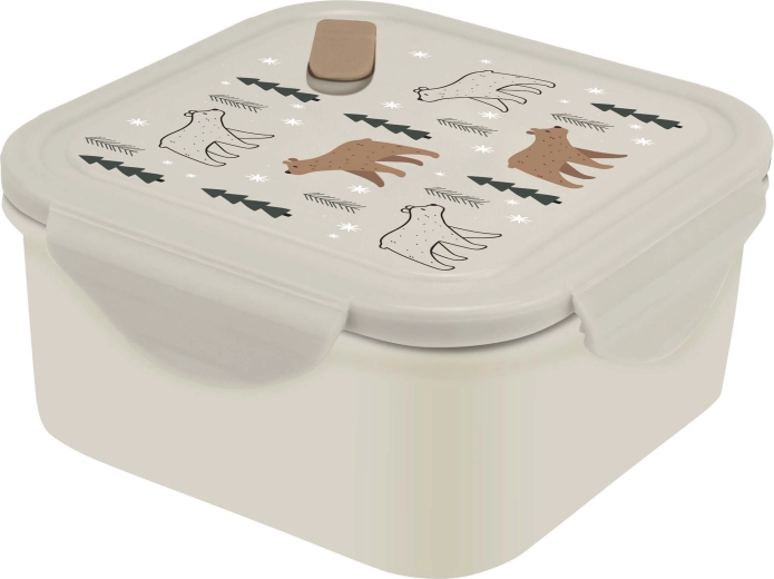 Kitchisimo Plastic Lunch Box with Valve 1200 ml Bear