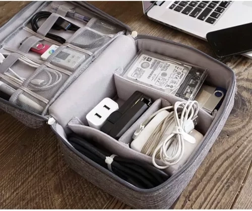9 pockets and adjustable interior space