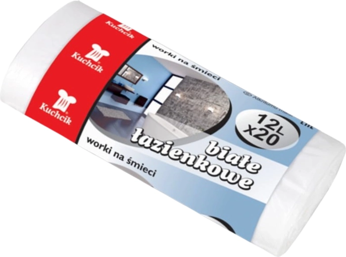 12 l bin liners Kuchcik white HDPE
