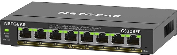 Мрежов суич NETGEAR GS308EP 8-портов PoE+