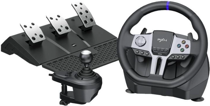 Геймърски волан PXN V9 Gen2 с педали и скоростен лост (PC, PlayStation, Xbox, Switch)