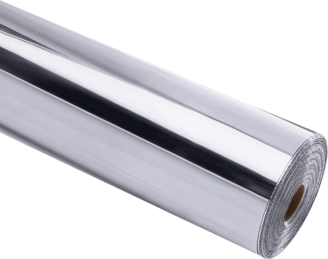 Самозалепващо фолио HTVRONT Chrome Metallic сребристо 30,5 × 90 см