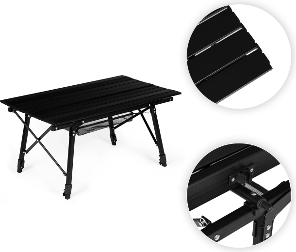 Roll-up slatted top and stable construction